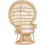 SHUMEE relaxační křeslo krémové textil, 341314 - Křeslo