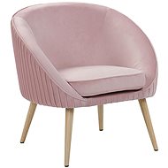 SHUMEE relaxační křeslo s podnožkou, textil, modré - Křeslo