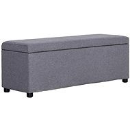 Lavice s úložným prostorem 116 cm světle šedá polyester - Lavice
