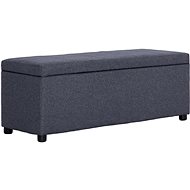 Lavice s úložným prostorem 116 cm světle šedá polyester - Lavice