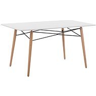 Bílý jídelní stůl BIONDI 140 x 80 cm, 173867 - Jídelní stůl