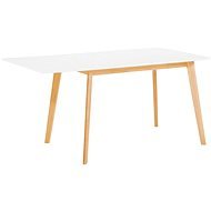 Bílý jídelní stůl s bočným prodloužením 120/155 x 80 cm  MEDIO, 58811 - Jídelní stůl