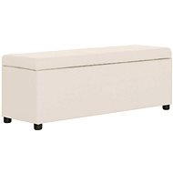 Lavice s úložným prostorem 116 cm krémová polyester - Lavice