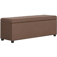 Lavice s úložným prostorem 116 cm hnědá polyester - Lavice