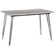 Jídelní stůl 120 x 70 cm mramorový efekt / stříbrná GREYTON, 312675 - Jídelní stůl