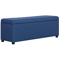 Lavice s úložným prostorem 116 cm modrá polyester - Lavice