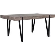 Jedálenský stôl 150 × 90 cm, tmavé drevo s čiernou ADENA, 168914 - Jedálenský stôl