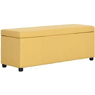 Lavice s úložným prostorem 116 cm žlutá polyester - Lavice