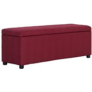 Lavice s úložným prostorem 116 cm vínová polyester - Lavice