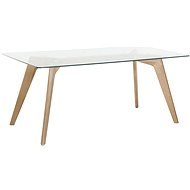 Jedálenský stôl so skleneným povrchom 180 cm HUDSON, 58792 - Jedálenský stôl
