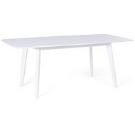 Rozkládací bílý kuchyňský stůl 150/195 x 90 cm SANFORD, 58835 - Jídelní stůl