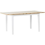 Rozkládací jídelní stůl 120/150 x 80 cm světlé dřevo s bílou HOUSTON, 251851 - Jídelní stůl