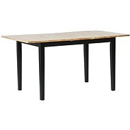 Rozkladací jedálenský stôl 120/150 × 80 cm svetlé drevo s čiernou HOUSTON, 251850 - Jedálenský stôl