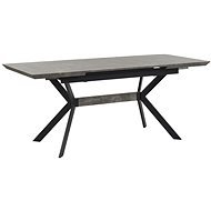 Rozkladací jedálenský stôl 140/180 × 80 cm sivý s čiernou BENSON, 245001 - Jedálenský stôl