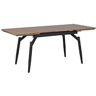 Rozkládací jídelní stůl 140/180 x 80 cm tmavé dřevo s černou BARBOSA, 233820 - Jídelní stůl