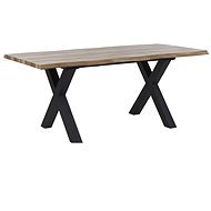Rozkladací jedálenský stôl 140/180 × 90 cm tmavé drevo s čiernou BRONSON, 242388 - Jedálenský stôl
