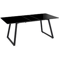Rozkladací jedálenský stôl 150/180 × 90 cm čierny TOURAN, 310160 - Jedálenský stôl
