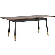 Rozkladací jedálenský stôl 160/200 × 90 cm tmavé drevo s čiernou CALIFORNIA, 233864 - Jedálenský stôl