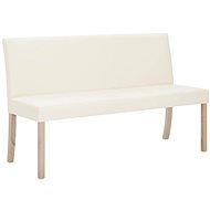 Lavice 139,5 cm krémová umělá kůže - Lavice