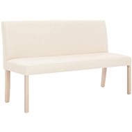 Lavice 139,5 cm krémová polyester - Lavice