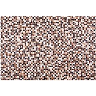 Hnědý patchwork kožený koberec 160x230 cm KONYA, 62723 - Koberec