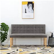 Lavice 140 cm šedá textil - Lavice