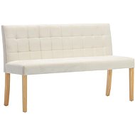 Lavice 140 cm krémová textil - Lavice