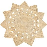 Kulatý koberec z juty o 120 cm béžový ARABAN, 245909 - Koberec