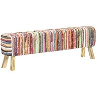 Lavice 160 cm vícebarevná textil chindi - Lavice