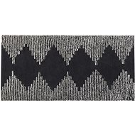 Bavlnený koberec 80 × 150 cm čierny/biely BATHINDA, 303209 - Koberec