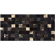 Hnědozlatý patchwork kožený koberec 80x150 cm BANDIRMA, 57891 - Koberec