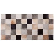 Hnědý kožený patchwork koberec 80x150 cm SOKE, 73750 - Koberec