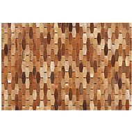 Kožený koberec patchworkový 140 x 200 cm hnědý DIGOR, 222366 - Koberec
