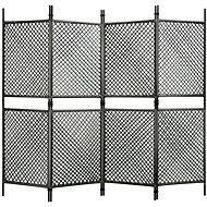 4-piece Screen Anthracite Polyrattan 240 x 200cm - Room Divider
