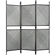3-part Screen Anthracite Polyratten 180 x 200cm - Room Divider