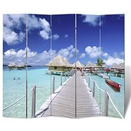 Folding Screen 200 x 170cm Beach - Room Divider