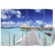 Folding Screen 240 x 170cm Beach - Room Divider