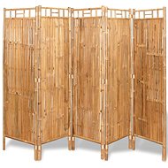 Five-part Bamboo Screen 200x160cm - Room Divider