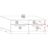 RTV Bonn + LED, 5903018215587 - TV stolek