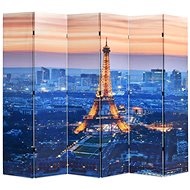 Folding Screen 228 x 170cm Night Paris - Room Divider
