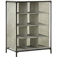 Botník 55 x 36 x 76 cm netkaná textilie a ocel šedý, 330045 - Botník