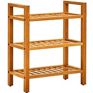 Botník se 3 policemi 50 x 27 x 60 cm masivní dubové dřevo, 331745 - Botník