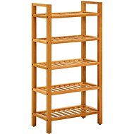Botník s 5 policemi 50 x 27 x 100 cm masivní dubové dřevo, 331747 - Shoe Rack
