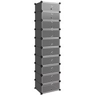 Botník černý 44 x 32 x 174 cm PP, 340560 - Shoe Rack