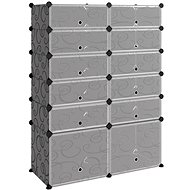 Botník černý 94 x 37 x 125 cm PP, 340565 - Shoe Rack