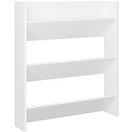 Nástěnný botník bílý 80 x 18 x 90 cm dřevotříska, 806777 - Shoe Rack