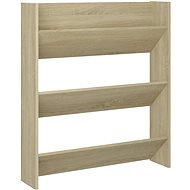 Wall mounted shoe rack sonoma oak 80 x 18 x 90 cm chipboard, 806783 - Shoe Rack