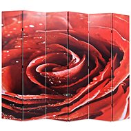 Folding Screen 228 x 170cm Red Rose - Room Divider