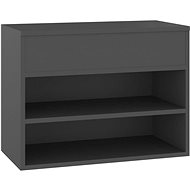 Lavice s botníkem šedá 60 x 30 x 45 cm dřevotříska, 808740 - Botník