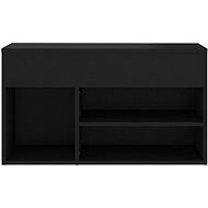 Lavice s botníkem černá 80 x 30 x 45 cm dřevotříska, 808748 - Shoe Rack